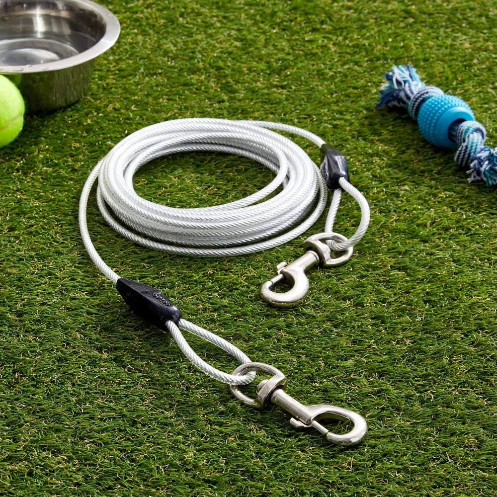 Ultra Durable Reflective Tieout Cable For Dogs Up To 125lbs