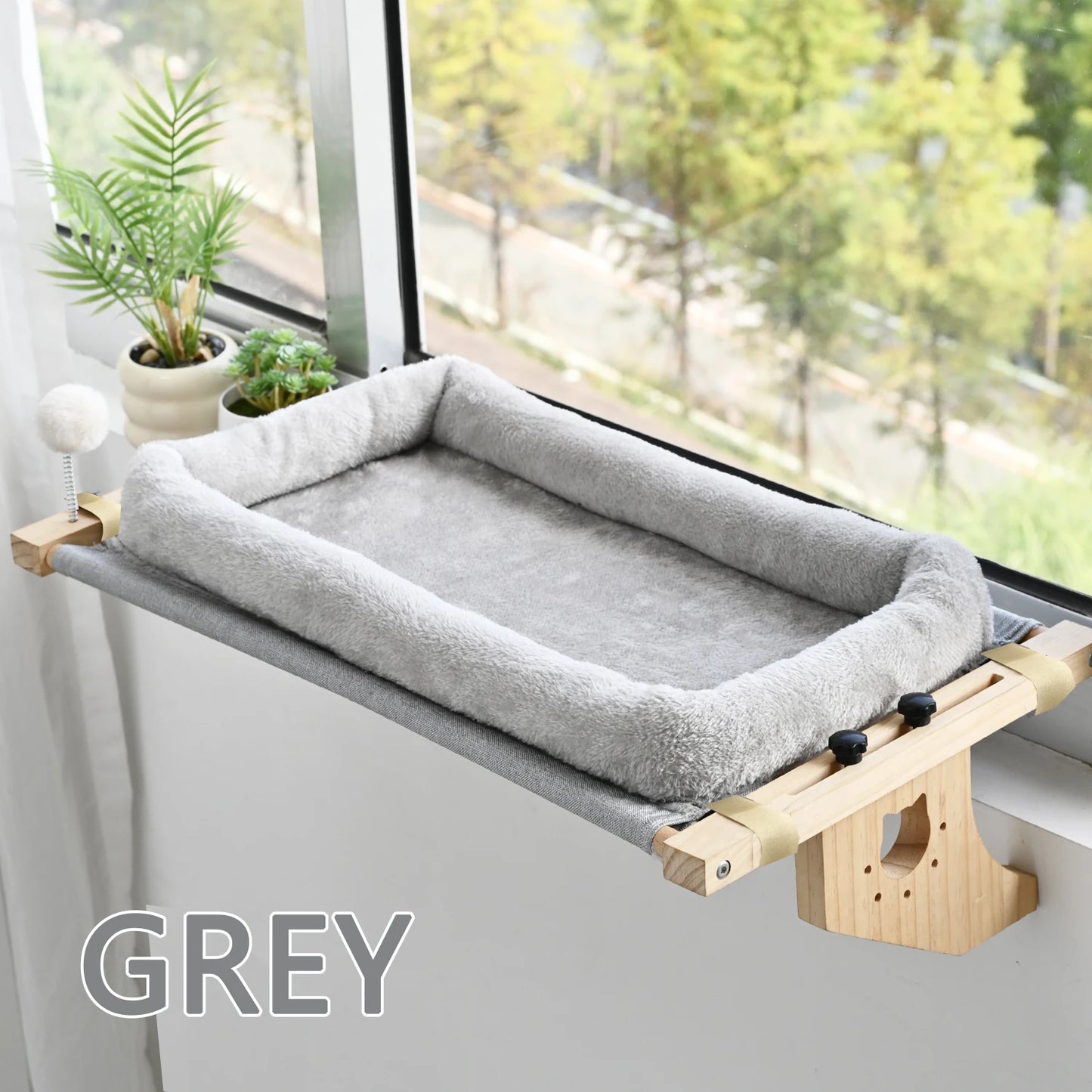 CN Zhejiang Cat Window Hammock Bed With Plush Removable Cover