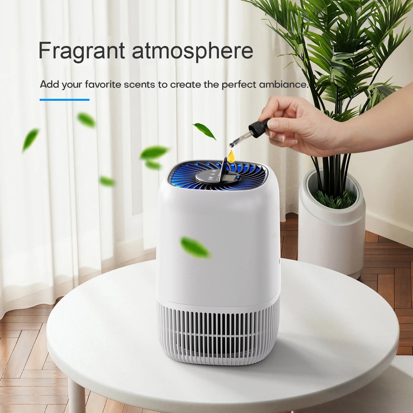 AROEVECADR Air Purifier For Bedroom Fragrance Sponge H13 True HEPA Filter