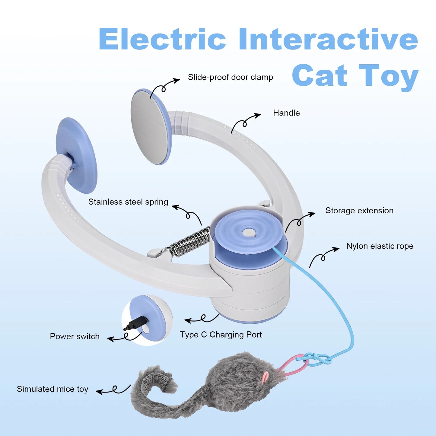 Cityflee Electric Door Hanging Cat Toy USB Rechargeable Interactive