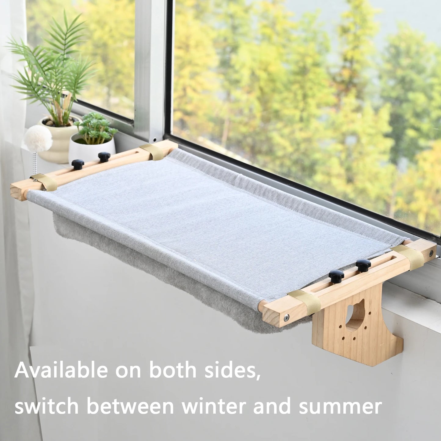 CN Zhejiang Cat Window Hammock Bed With Plush Removable Cover