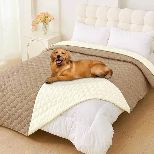 Waterproof Dog Bed Cover Reversible Soft Blanket Washable