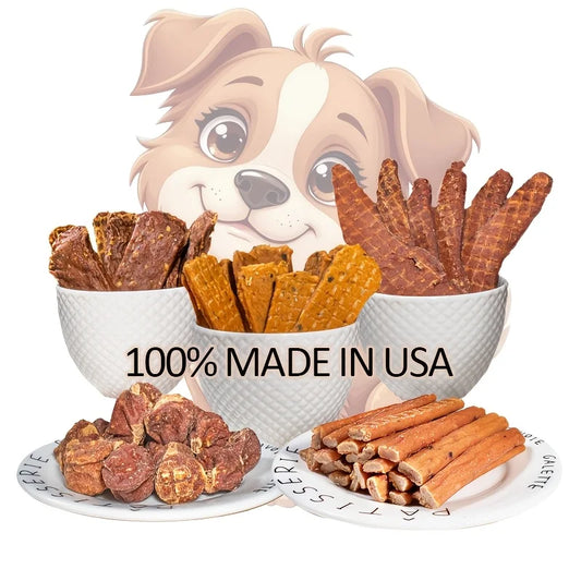 VOFORD Dog Snacks Beef Jerky Duck Jerky Chicken Sweet Potato Sticks Salmon