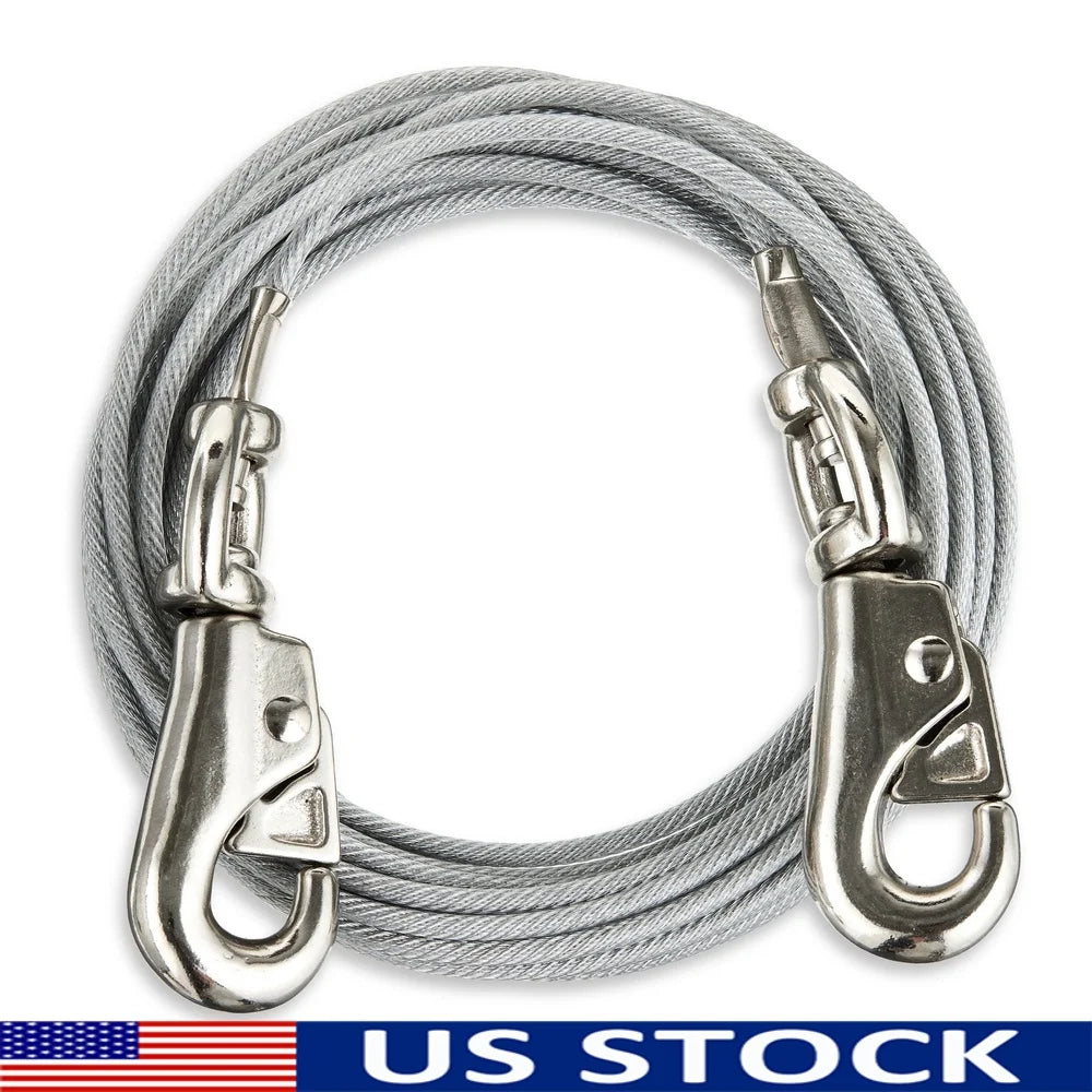 Ultra Durable Reflective Tieout Cable For Dogs Up To 125lbs