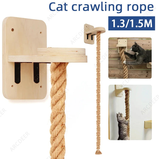 CN Fujian Cat Climbing Tree With Sisal Rope Wall Tower